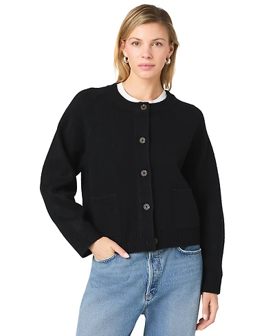 French Connection Women's Suzie Knit Cozy Crewneck Long-Sleeve Cardigan