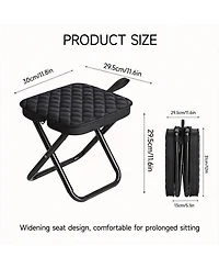 Aofar Foldable Stool Carbon Steel Collapsible Pocket Chair Camping Hiking