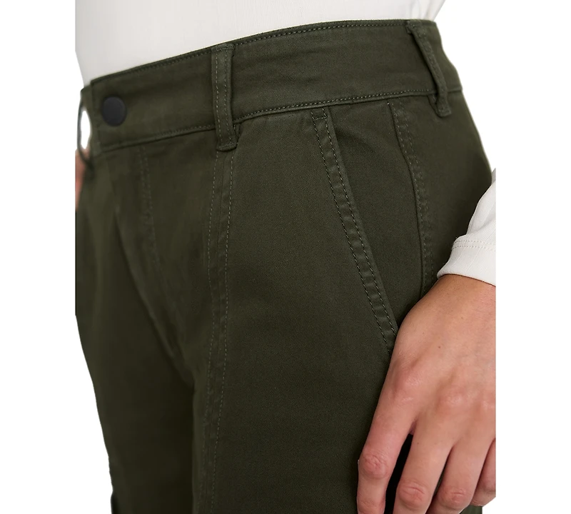 Liverpool Los Angeles Women's Cargo Straight-Leg Mid-Rise Pants