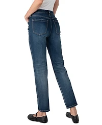 Liverpool Los Angeles Women's Rowan Slim Straight-Leg Dark Rinse Mid Rise Jeans