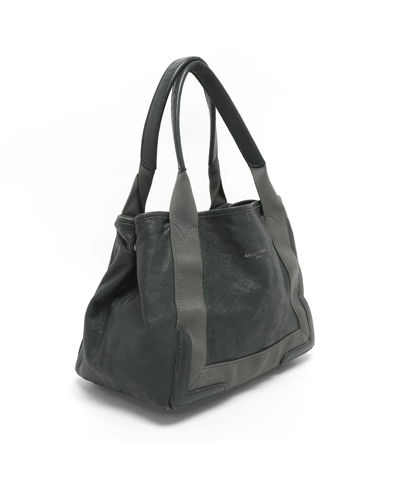 Pre-Owned Balenciaga Women's Cabas Leather and Canvas Tote Bag
