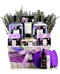 Lovery 12-pieces Lavender Lilac Bath Body Self Care Package Gift Basket