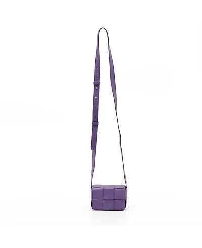 Pre-Owned Bottega Veneta Mini Candy Cassette Intrecciato Leather Crossbody Bag