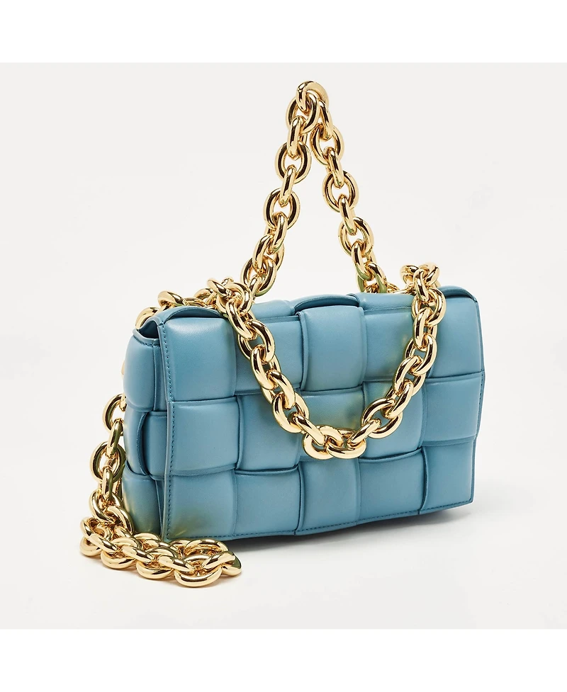 Pre-Owned Bottega Veneta Women's Padded Chain Cassette Leather Shoulder Bag