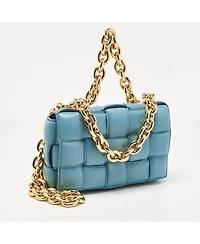 Pre-Owned Bottega Veneta Women's Padded Chain Cassette Leather Shoulder Bag