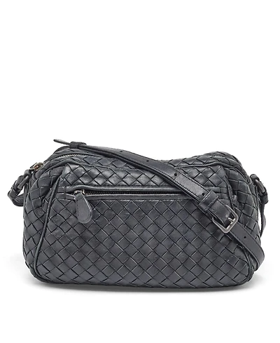 Pre-Owned Bottega Veneta Women's Intrecciato Woven Leather Crossbody Bag