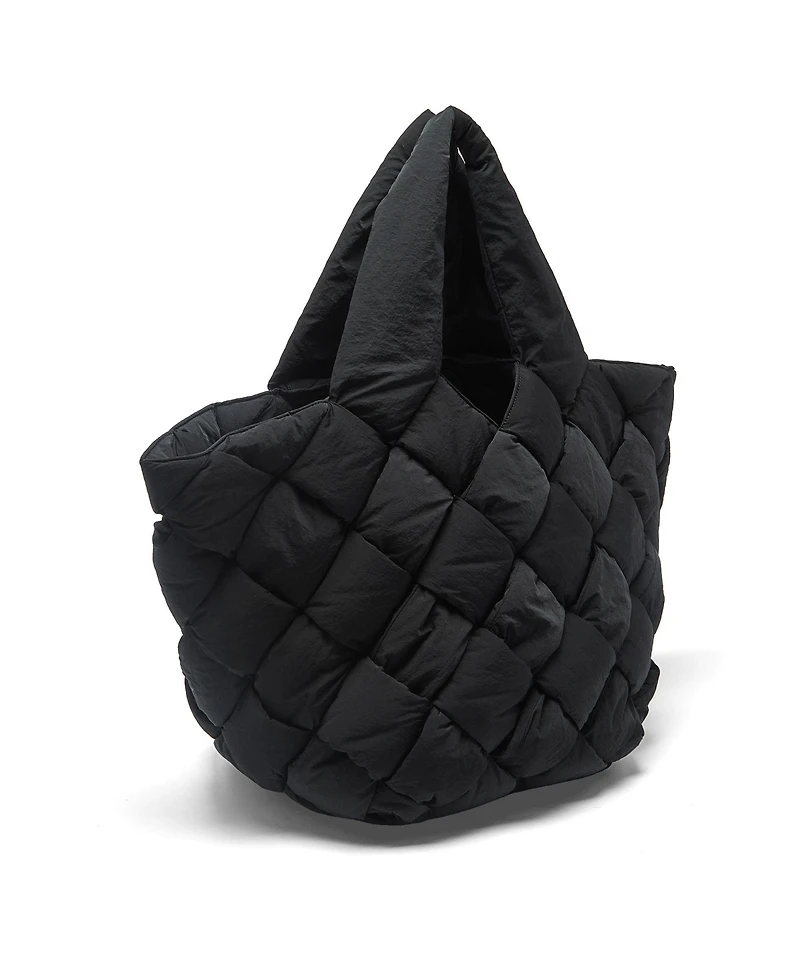 Pre-Owned Bottega Veneta Padded Cassette Intrecciato Nylon Tote