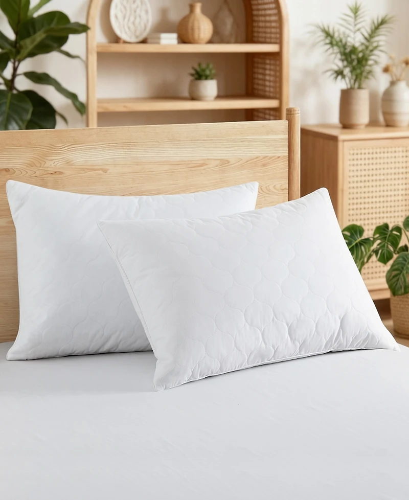 Unikome Quilted Goose Down Feather 2-Pack Pillow