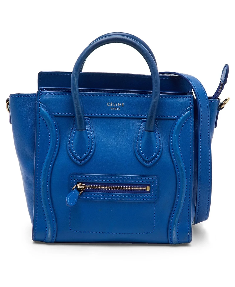 Pre-Owned Celine Women's Leather Nano Luggage Tote Bag