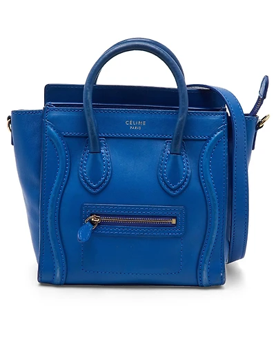 Pre-Owned Celine Women's Leather Nano Luggage Tote Bag
