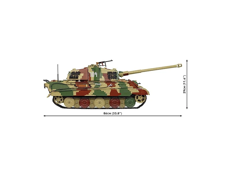 Cobi Historical Collection Wwii Tiger Ii Konigstiger Tank 11,170-Piece Building Set, Ages 14+