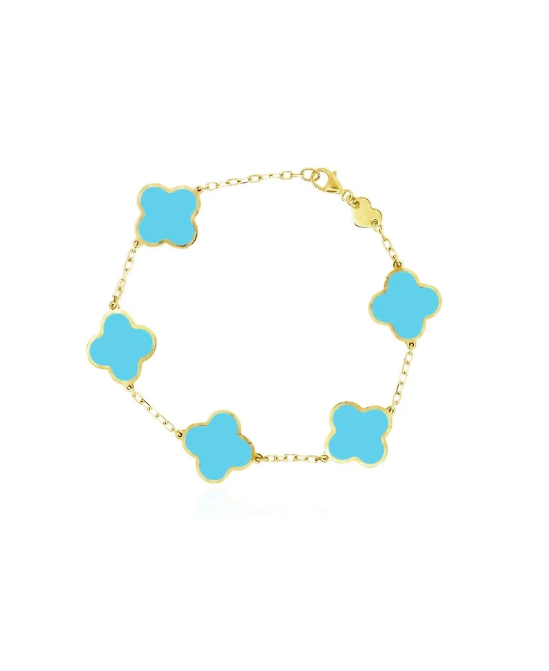 The Lovery Classic Clover Bracelet 14K Gold Plated Sterling Silver