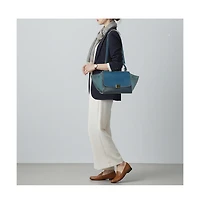Pre-Owned Celine Women's Small Trapeze Tricolor Leather Top Handle Bag