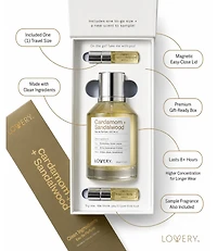 LoveryPlus Cardamom + Sandalwood Perfume Gift Set - 3.4fl oz Womens Fragrance with Travel Size Mini Perfume and Free Gift Sample