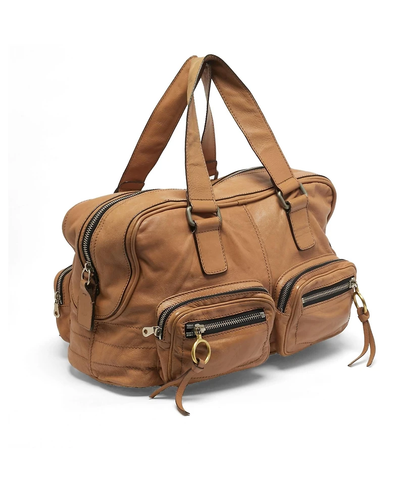 Pre-Owned Chloe Women's Leather Double Pocket Satchel Bag