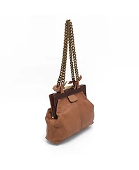 Pre-Owned Chloe Women's Tortoiseshell Frame Leather Shoulder Bag