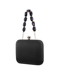 Nina Kaela Beaded Strap Minaudiere Small Clutch Handbag