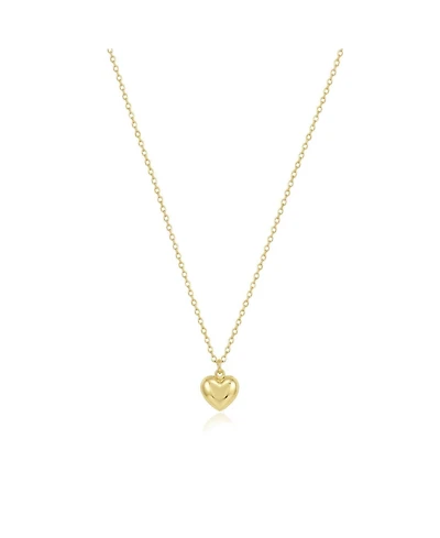 The Lovery Puffy Classic Single Heart Necklace 14K Gold-Plated Sterling Silver