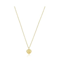 The Lovery Puffy Classic Single Heart Necklace 14K Gold-Plated Sterling Silver