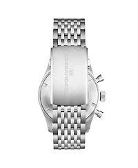 Alexander Men's Megalos Silver-tone Stainless Steel , Black Dial , 51mm Round Watch