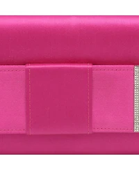 Pre-Owned Dolce & Gabbana Women's Miss Bow Embellished Satin Clutch