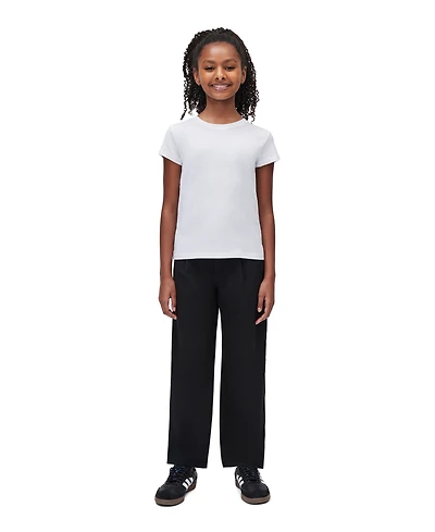 Calvin Klein Girls' 7-16 Short-Sleeve Refined Tailored T-Shirt