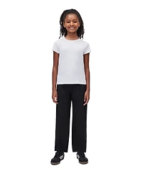 Calvin Klein Girls' 7-16 Short-Sleeve Refined Tailored T-Shirt