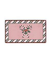 Laura Ashley Candy Cane Non-Slip Kitchen Mat