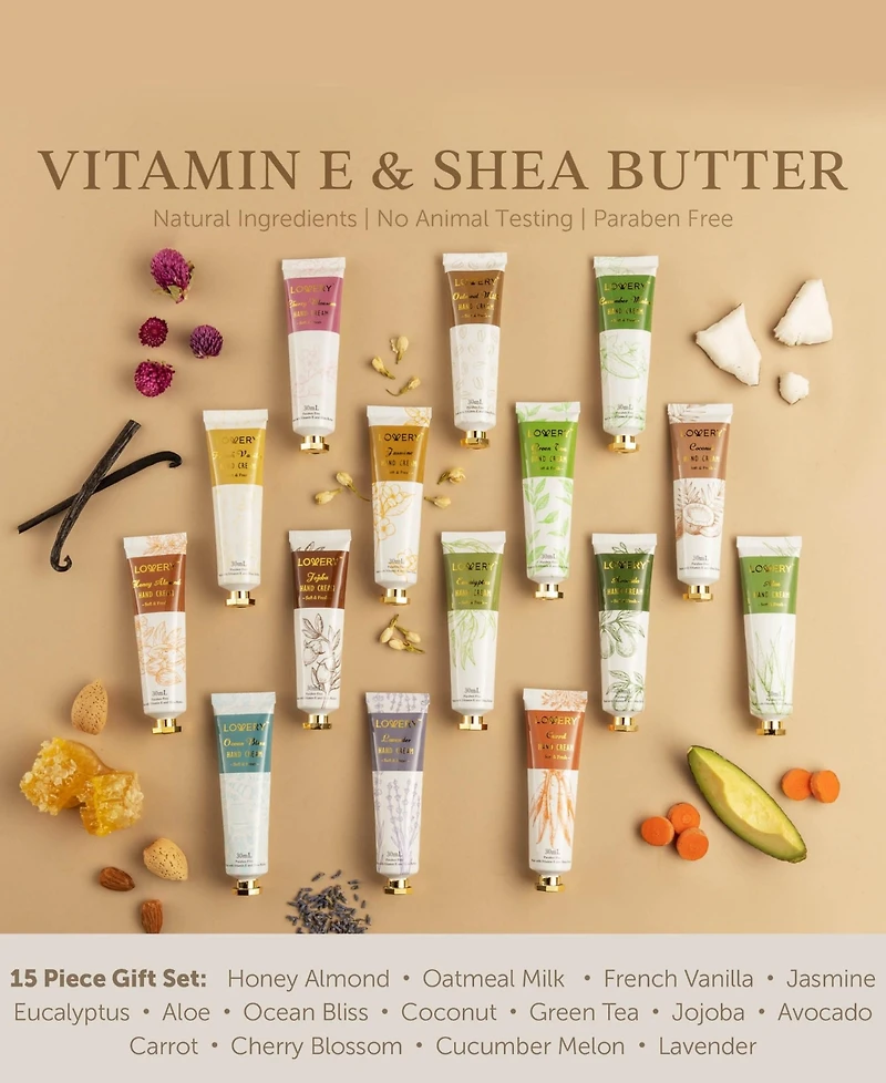 Lovery 15-pieces Aromatherapy Hand Lotion Gift Set