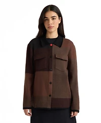 Hunter Women's Sweater Shacket Lightweight Long-Sleeve Collared Cardigan