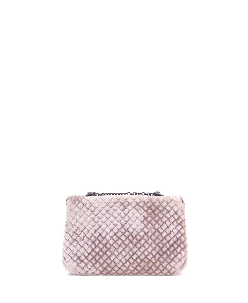 Pre-Owned Bottega Veneta Baby Olimpia Crossbody Bag Intrecciato Velvet