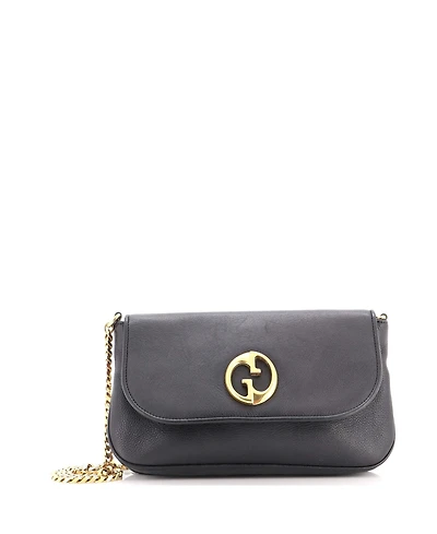 Pre-Owned Gucci Medium 1973 Chain Shoulder Bag Leather