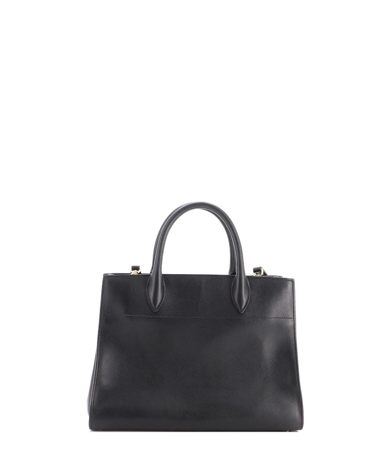 Pre-Owned Prada Medium Bibliotheque Tote Saffiano with City Calf
