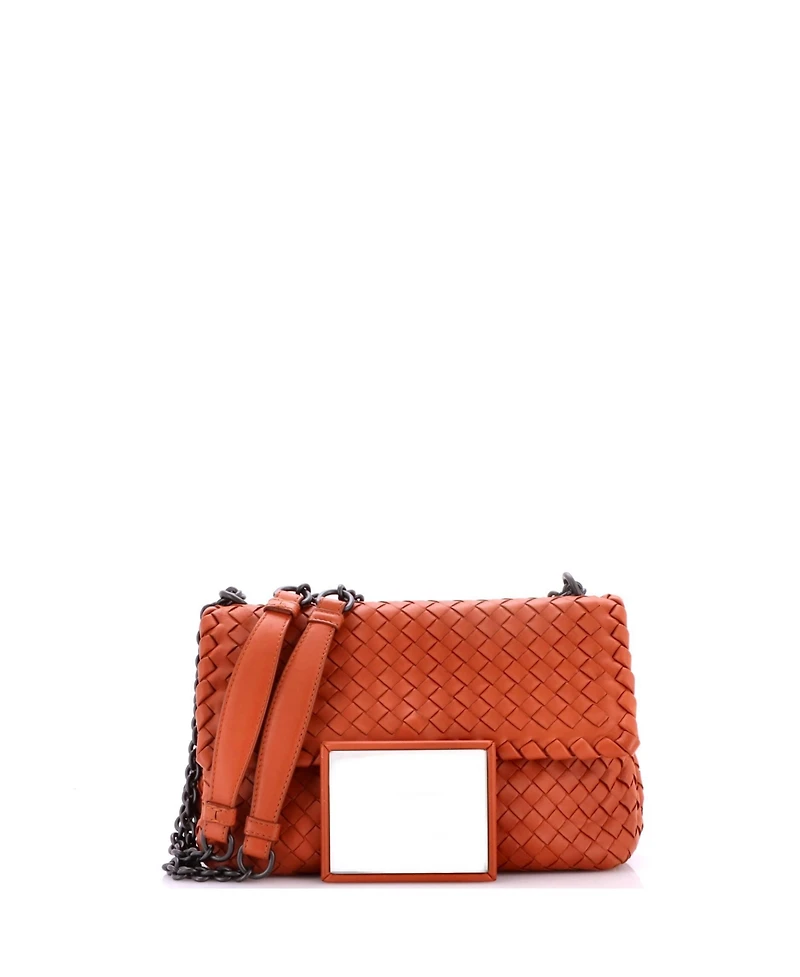 Pre-Owned Bottega Veneta Small Olimpia Crossbody Bag Intrecciato Nappa