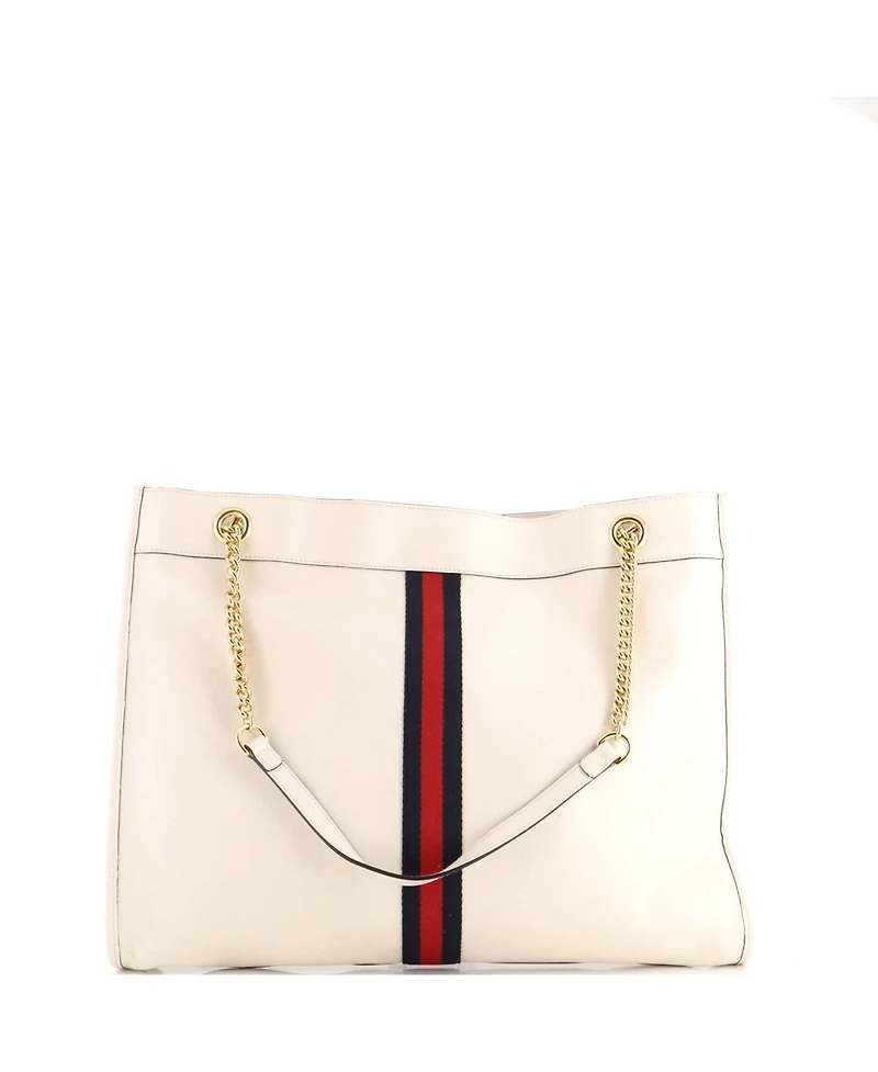 Pre-Owned Gucci Large Rajah Chain Tote Leather