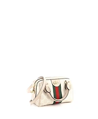 Pre-Owned Gucci Super Mini Ophidia Convertible Boston Bag Gg Coated Canvas