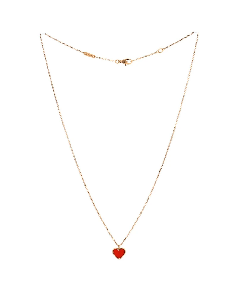 Pre-Owned Van Cleef and Arpels Sweet Alhambra Heart Pendant Necklace