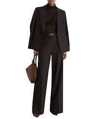 Reiss Women's Wanda Ruched High-Neck Top