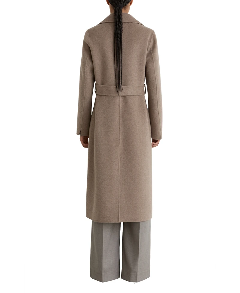 Reiss Women's Thea Wool-Blend Double-Breasted Blind-Seam Coat with Cashmere