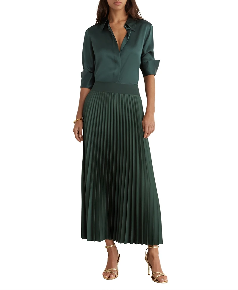 Reiss Women's Seren Pleated Midi Skirt