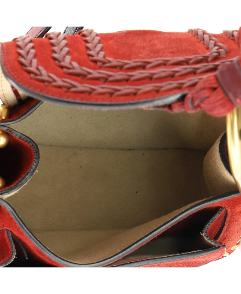 Pre-Owned Chloe Mini Hudson Handbag Whipstitch Suede