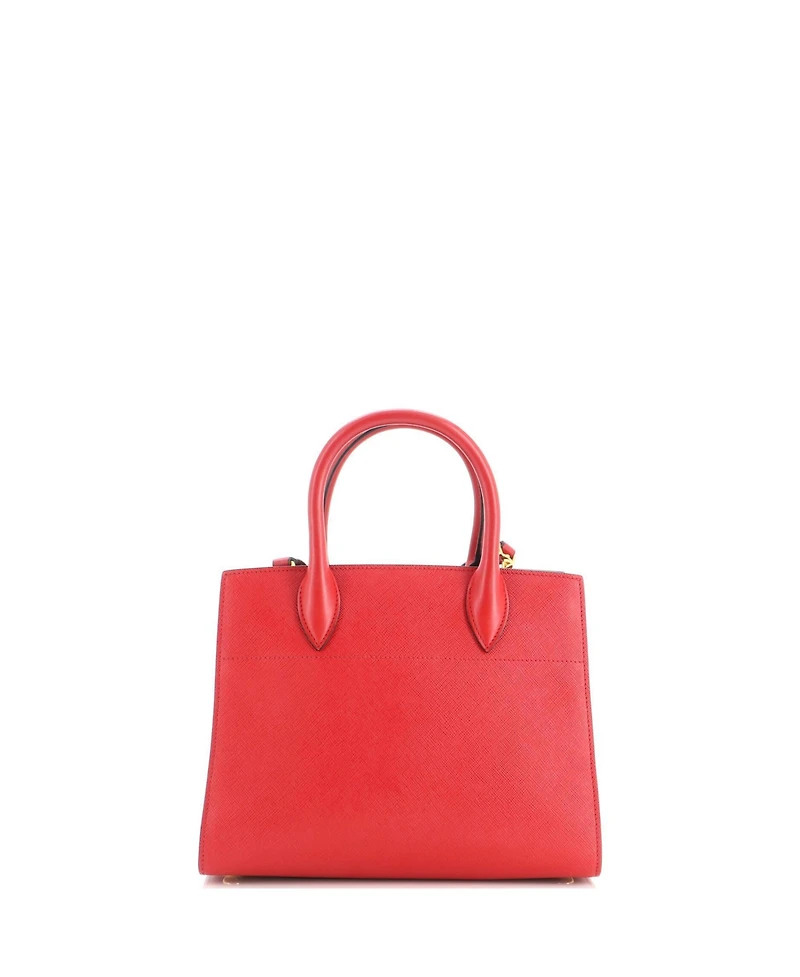 Pre-Owned Prada Small Bibliotheque Tote Saffiano with City Calf