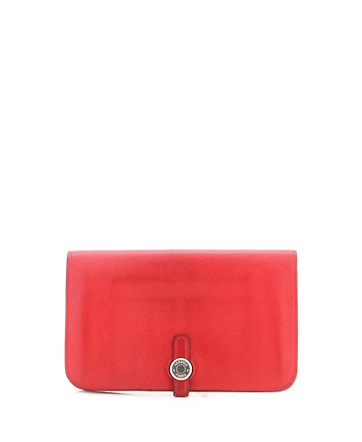 Pre-Owned Hermes Dogon Duo Combined Wallet Leather