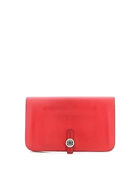Pre-Owned Hermes Dogon Duo Combined Wallet Leather