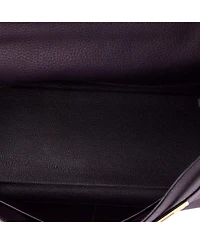 Pre-Owned Hermes Kelly 35 Handbag Purple Togo with Gold Hardware