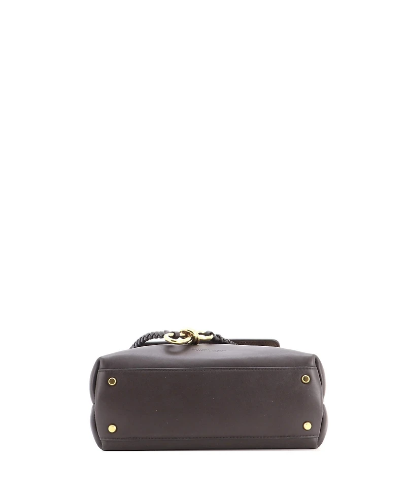 Pre-Owned Bottega Veneta Ciao Ciao Top Handle Bag Leather with Intrecciato Detail