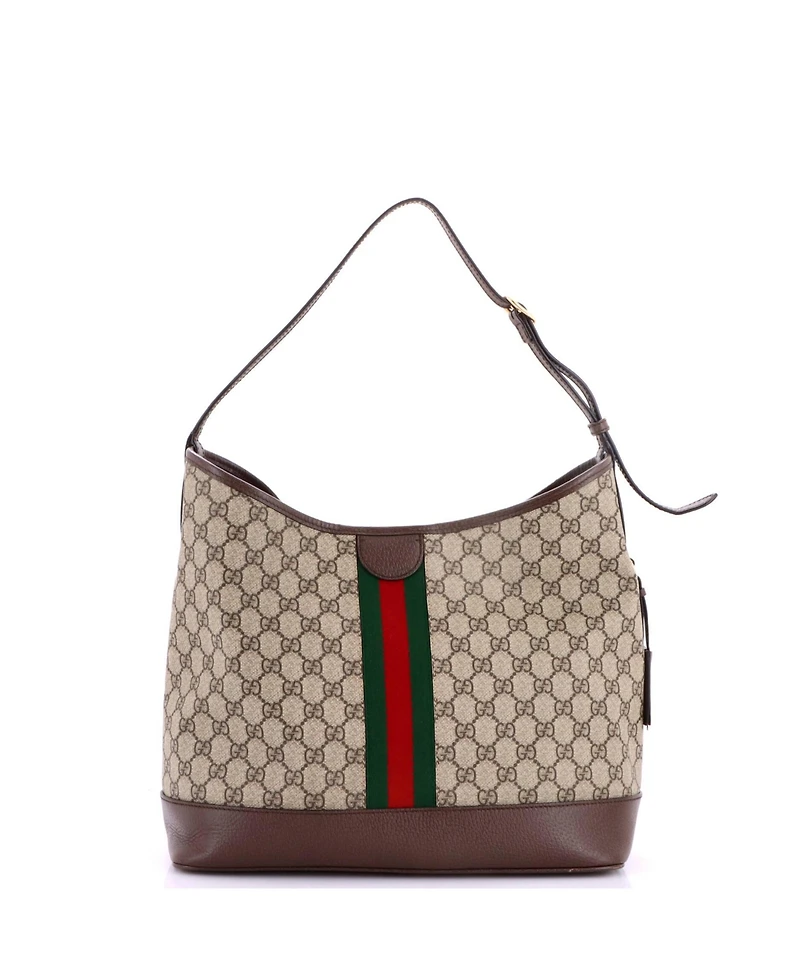 Pre-Owned Gucci Large Ophidia Hobo Bag Gg Coated Canvas