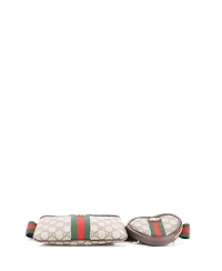 Pre-Owned Gucci Ophidia Heart Utility Double Belt Bag Gg Coated Canvas