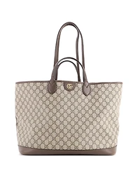 Pre-Owned Gucci Medium Ophidia Top Handle Shopping Tote Gg Coated Canvas and Leather