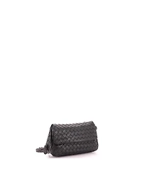 Pre-Owned Bottega Veneta Small Expandable Chain Crossbody Bag Intrecciato Nappa